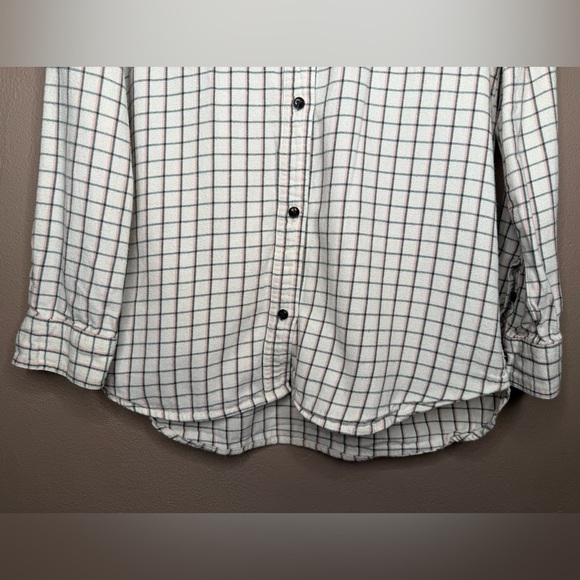 Madewell Women's Ivory Plaid Flannel Button-Down Shirt Size Small Checkered Fall - Picture 5 of 14